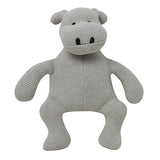 Baby Hippo vanilla grey knitted stuffed soft toy by Pluchi from Funzoop The Party Shop