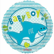 18 inches baby shark new baby boy arrival foil balloon with blue welcome baby design from Funzoop The Party Shop
Little shark themed new baby boy foil balloon decoration from Funzoop The Party Shop
Round baby boy welcome foil balloon with cute baby shark graphics from Funzoop The Party Shop

