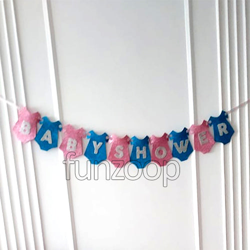 Baby Shower Dress Glitter Banner Full - Funzoop