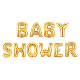 BABY SHOWER Foil Banner with Tassels - Gold - Funzoop