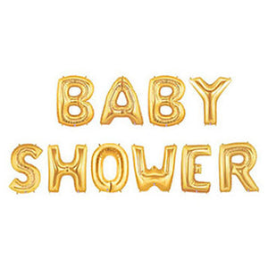 BABY SHOWER Foil Banner with Tassels - Gold - Funzoop