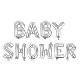 BABY SHOWER Foil Banner with Tassels - Silver - Funzoop