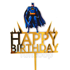 Batman Theme Birthday Cake Topper - Funzoop