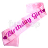 Birthday Girl Glitter Sash - Pink - Funzoop
