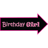 Birthday Girl photo booth placard with colorful birthday celebration design from Funzoop The Party Shop