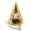 Birthday Golden Metallic Glossy Hats Set [10 Pcs] - Funzoop
