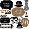 Birthday Golden Glitter Party Props [20 Nos] for 30th Birthday - Funzoop
