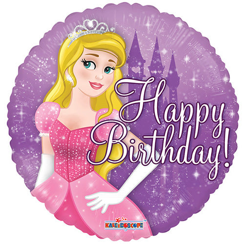 Birthday Princess Foil Balloon, Multicolour, 18 Inch shown as a product reference for birthday celebrations, with its themed design visible.