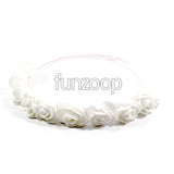Rose flower crown headband for women and girls with floral wreath design from Funzoop The Party Shop
