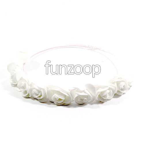 Rose flower crown headband for women and girls with floral wreath design from Funzoop The Party Shop