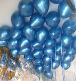 Blue chrome helium balloon with a reflective finish delivered by Funzoop Helium Shop