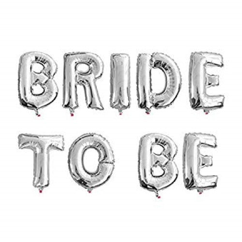 BRIDE TO BE Foil Banner [Silver] - Funzoop