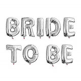 BRIDE TO BE Foil Banner [Silver] - Funzoop