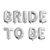 BRIDE TO BE Foil Banner [Silver] - Funzoop