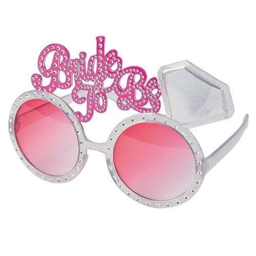 Bride To Be party goggles with diamond inspired accent and pink bridal design from Funzoop The Party Shop