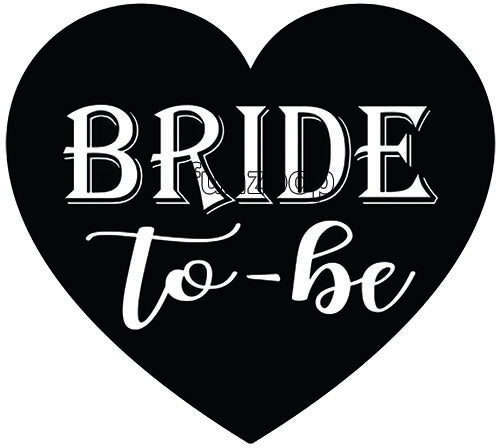 Bride To Be photo booth placard featuring bridal celebration typography design from Funzoop The Party Shop