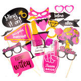 Glitter Coated Bachelorette Party Props Set [20 Pcs] Funzoop - The Party Shop