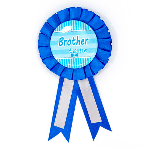 Brother To Be rosette badge for baby shower celebrations from Funzoop The Party Shop