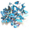 Decorative PVC 3D Magnetic Butterfly Set [12 Pcs] Blue - Funzoop