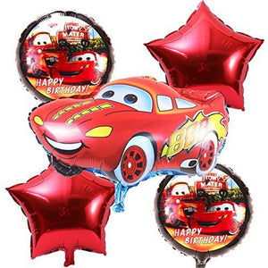 Cars 5 in 1 Foil Balloons Bouquet Set [5 Pcs] - Funzoop The Party Shop