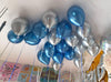 Ceiling Decor Chrome Latex Balloons Bunch  - 10 Helium Inflated Balloons [BNM09] 