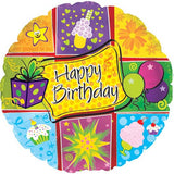 18 inches celebrations collage birthday foil balloon with colorful festive birthday graphics from Funzoop The Party Shop
Colorful collage style happy birthday foil balloon party decoration from Funzoop The Party Shop
Round birthday celebration collage foil balloon with multicolor party design from Funzoop The Party Shop
