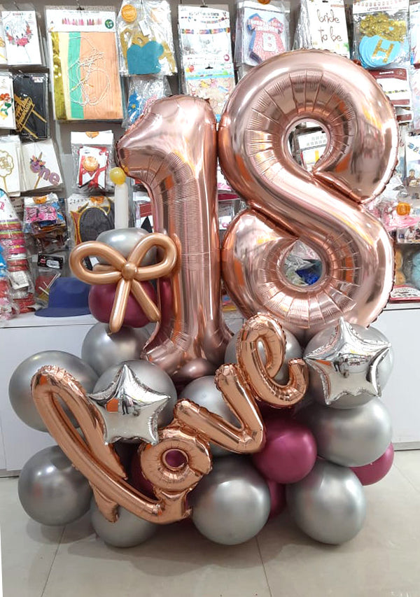 Centerpiece Bouquet Rose Gold no 18 Funzoop