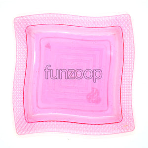 Chaat /Snack /Appetizer Acrylic Square Plate - Funzoop The Party Shop