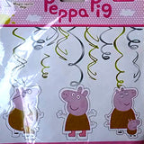 Character Theme Hanging Swirls [6 Pcs] - Peppa Pig - Funzoop