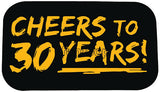 Cheers To 30 Years photo booth placard with milestone birthday typography for 30th birthday celebration from Funzoop The Party Shop