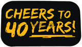 Cheers To 40 Years handheld birthday photo prop for milestone birthday party photography from Funzoop The Party Shop