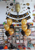 Cheers to 40 Years Wall Banner with Helium Bunches - Funzoop The Party Shop