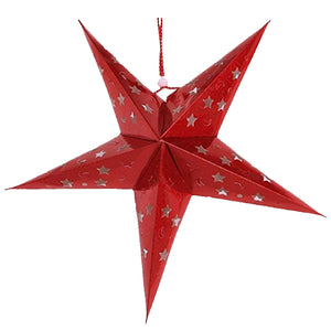 Christmas Hanging Paper Star Assorted
