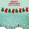 Christmas Stockings & Pine Tree Paper Bunting Banner