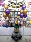 Chrome Balloons Bunch - 5 Helium Inflated Latex Balloons [BN07] Purple Funzoop - Funzoop The Party Shop