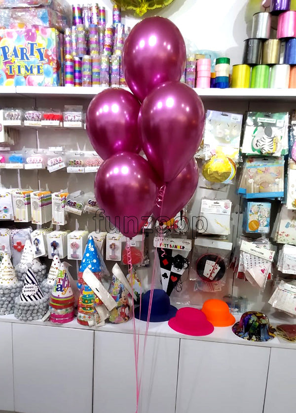 Chrome Balloons Bunch Pink - Funzoop The party Shop