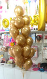 Chrome Balloons Bunch Golden - Funzoop The party Shop