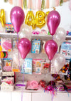Chrome Balloons Bunch Pink White - Funzoop The party Shop