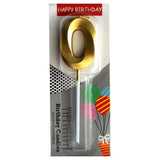 Chrome Number Candle Golden  Number 0 - Funzoop The Party Shop