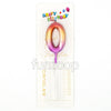 Chrome gold number 0 wax cake candle