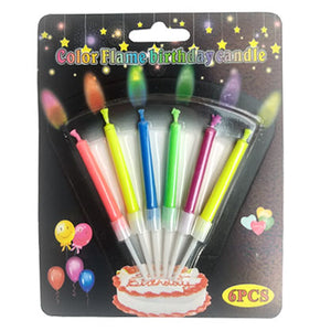 Colored Flame Cake Candles Set - Funzoop