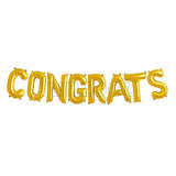Congrats script foil banner for celebration wall decoration and event setup from Funzoop The Party Shop