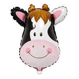 Cute Cow Face Shaped Jungle Theme Foil Balloon - Funzoop The Party Shop