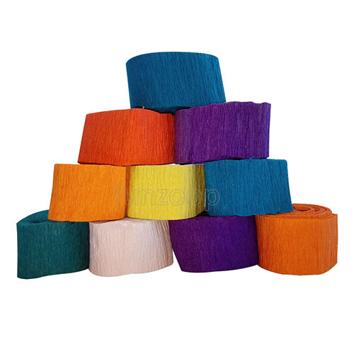 Crepe Solid Color Paper Streamer (12 Rolls)