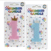 Crown No 1 Cake Candle - Pink/ Blue [ Available for Girl and Boy]