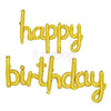 Cursive Happy Birthday Foil Banner Rose Gold - Funzoop