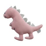 Cute Dino bubblegum pink knitted stuffed soft toy by Pluchi from Funzoop The Party Shop
