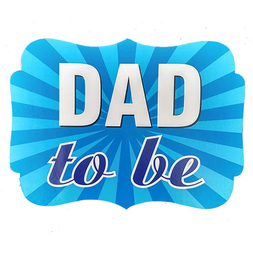 Dad To Be photo booth placard with colorful baby shower themed design