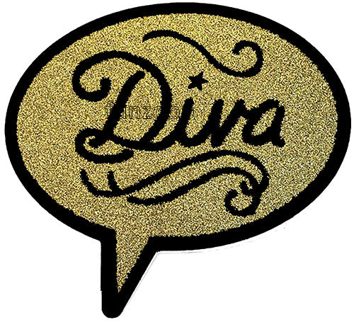 Diva photo booth placard with stylish typography for party photography and celebration selfies