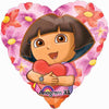 Dora The Explorer Heart Shaped Foil Balloon - Funzoop